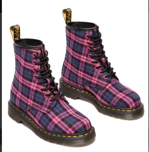 Doc martens pink - doc, tartan